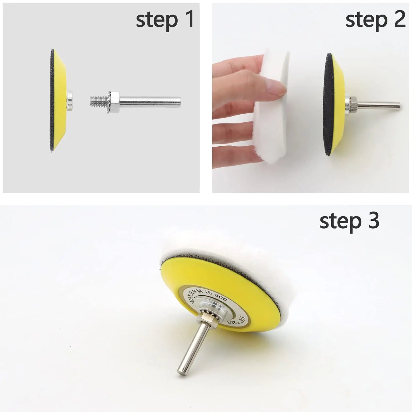 Car Headlight Restoration Kit 3 Inch Polishing Sanding Discs with Automotive Polisher Scouring Buffing Sponge Soft Interface Pad
