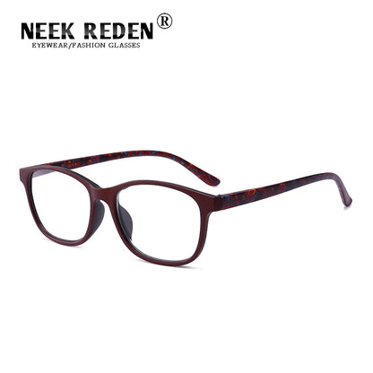 Red Green Computer Reading Glasses Women Men Oval Clear Resin Magnifier Eyewear Presbyopic Optical Glasses +0.5 0.75 1.75 2.75