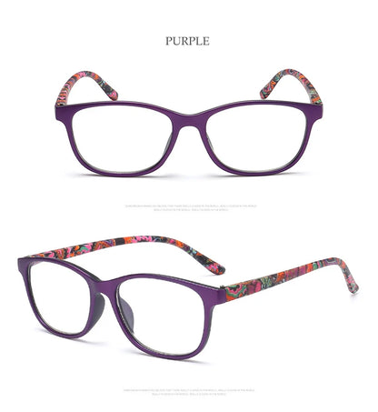 Red Green Computer Reading Glasses Women Men Oval Clear Resin Magnifier Eyewear Presbyopic Optical Glasses +0.5 0.75 1.75 2.75