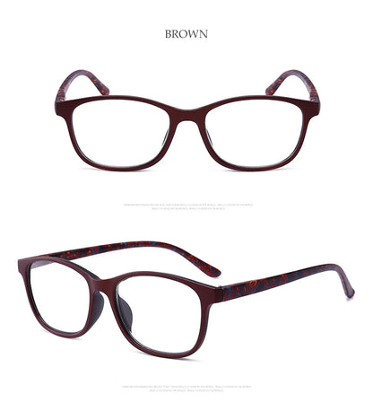 Red Green Computer Reading Glasses Women Men Oval Clear Resin Magnifier Eyewear Presbyopic Optical Glasses +0.5 0.75 1.75 2.75