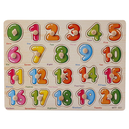 Montessori Baby Puzzle Wooden Toys 1 2 3 Years Children Hand Grab Board Game Toddler Fine Motor Skills Educational Toys for Kids
