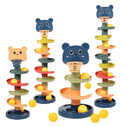 Montessori Rolling Ball Development Game Baby Ball Toy Educational Toys Montessori Activity Stacking Toys For Babies 1 2 3 Years