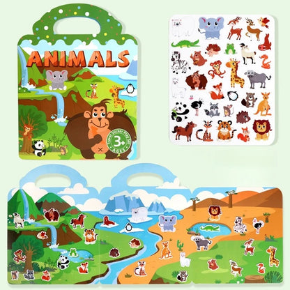 Reusable Sticker Book for Kids Vehicles Truck Multi-Theme Bubble Sticker Jelly Stickers Educational Learning Toys for Children
