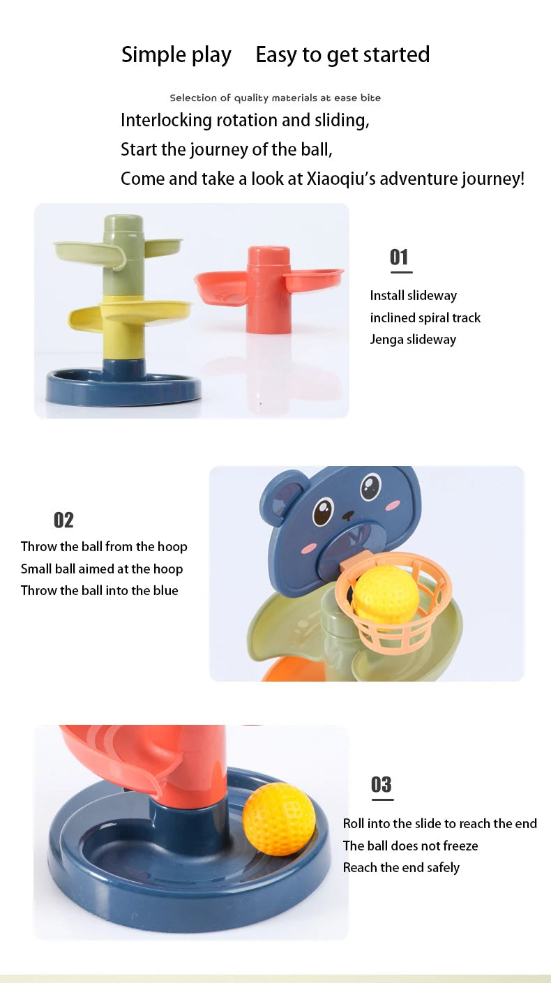 Montessori Rolling Ball Development Game Baby Ball Toy Educational Toys Montessori Activity Stacking Toys For Babies 1 2 3 Years
