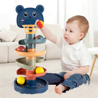 Montessori Rolling Ball Development Game Baby Ball Toy Educational Toys Montessori Activity Stacking Toys For Babies 1 2 3 Years