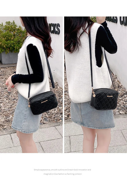 2023 Tassel Small Messenger Bag For Women Trend Lingge Embroidery Camera Female Shoulder Bag Fashion Chain Ladies Crossbody Bags