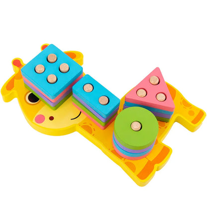 Montessori Baby Puzzle Wooden Toys 1 2 3 Years Children Hand Grab Board Game Toddler Fine Motor Skills Educational Toys for Kids