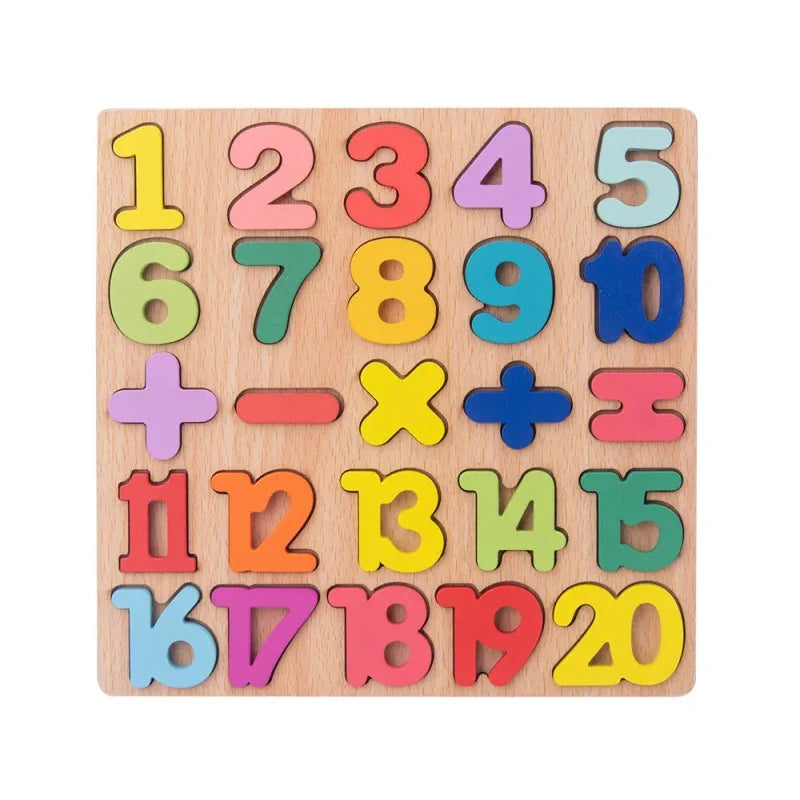 Montessori Baby Puzzle Wooden Toys 1 2 3 Years Children Hand Grab Board Game Toddler Fine Motor Skills Educational Toys for Kids