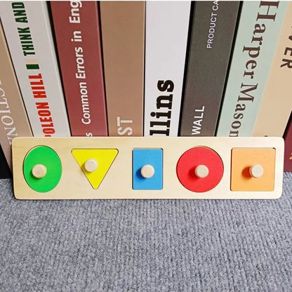 Montessori Baby Puzzle Wooden Toys 1 2 3 Years Children Hand Grab Board Game Toddler Fine Motor Skills Educational Toys for Kids