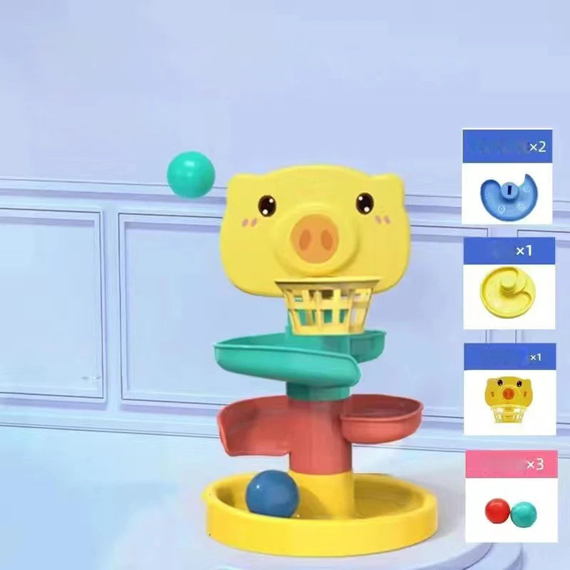 Montessori Rolling Ball Development Game Baby Ball Toy Educational Toys Montessori Activity Stacking Toys For Babies 1 2 3 Years