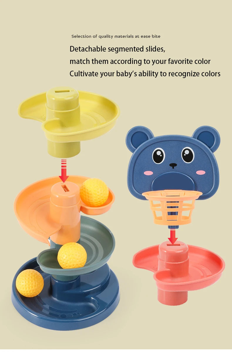 Montessori Rolling Ball Development Game Baby Ball Toy Educational Toys Montessori Activity Stacking Toys For Babies 1 2 3 Years