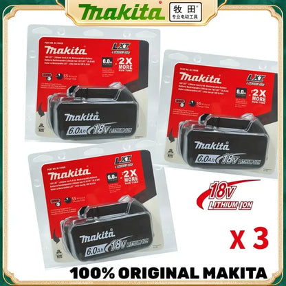 Original Makita 6Ah/5Ah/3Ah for Makita 18V Battery BL1830B BL1850B BL1850 BL1840 BL1860 BL1815 Replacement Lithium Battery
