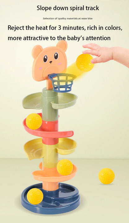 Montessori Rolling Ball Development Game Baby Ball Toy Educational Toys Montessori Activity Stacking Toys For Babies 1 2 3 Years