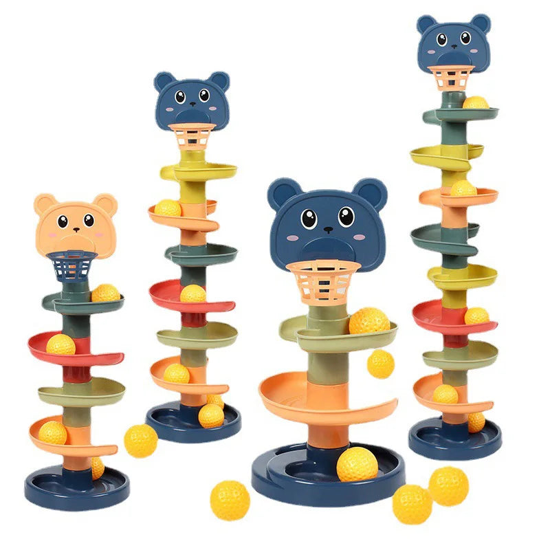 Montessori Rolling Ball Development Game Baby Ball Toy Educational Toys Montessori Activity Stacking Toys For Babies 1 2 3 Years