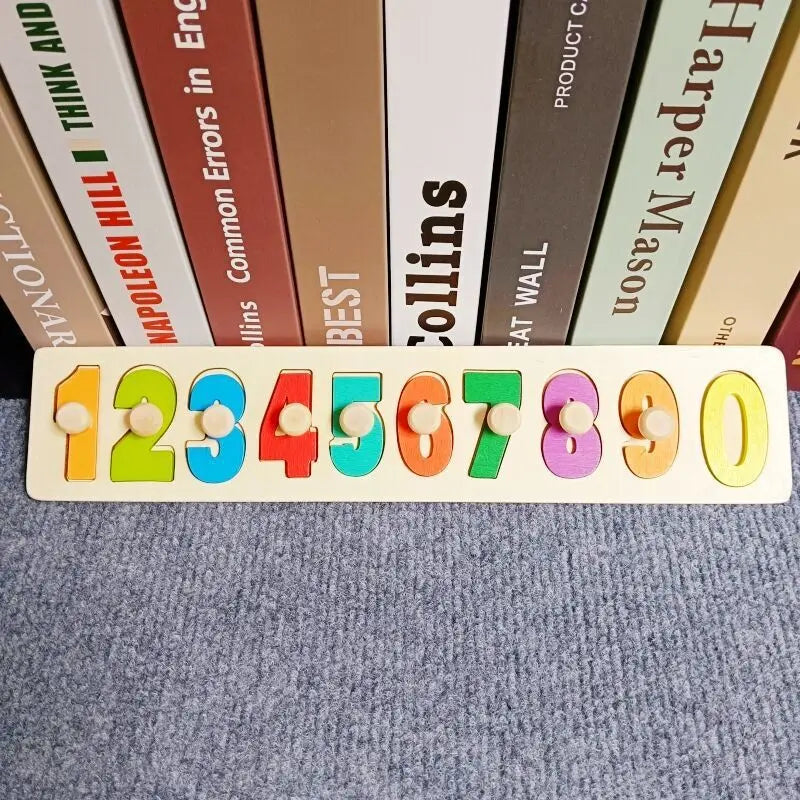 Montessori Baby Puzzle Wooden Toys 1 2 3 Years Children Hand Grab Board Game Toddler Fine Motor Skills Educational Toys for Kids