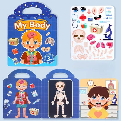 Reusable Sticker Book for Kids Vehicles Truck Multi-Theme Bubble Sticker Jelly Stickers Educational Learning Toys for Children
