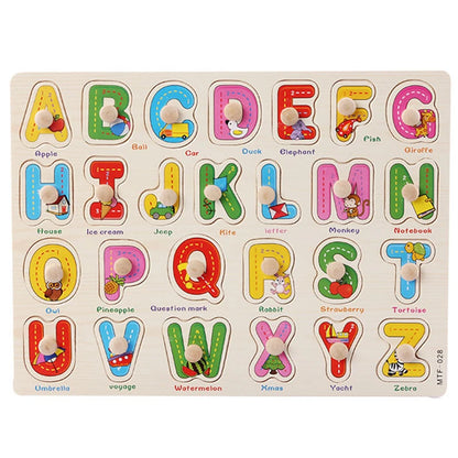Montessori Baby Puzzle Wooden Toys 1 2 3 Years Children Hand Grab Board Game Toddler Fine Motor Skills Educational Toys for Kids