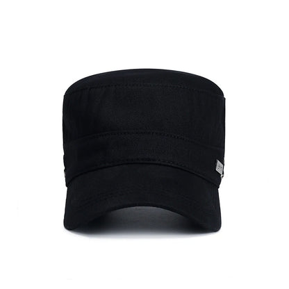 Vintage Men Flat Top Hat Adjustable Army Military Hats Cadet Style Men Women Army Cap Outdoor Fisher Sun Protective Hat