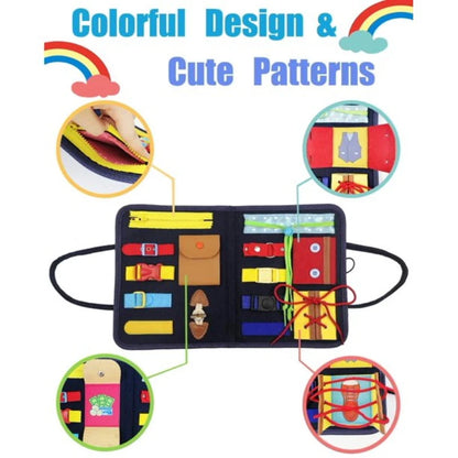 Sensory Play Board Busy Board Montessori Leaning Toys For Toddlers Foldable Sensory Toy Toddler Activity Board-Educational Learn